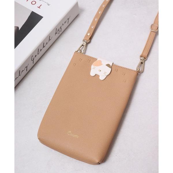 ショルダーストラップ付きスマホポーチ Cocotte　sakana to neko