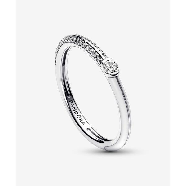 指輪 リング Pandora ME パヴェ ＆ ホワイト デュアル リング レディース メンズ