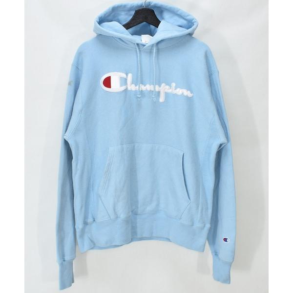 パーカー 「ヴィンテージ古着」Champion / チャンピオン リバースウィーブ ロゴ刺繍 プルオ...