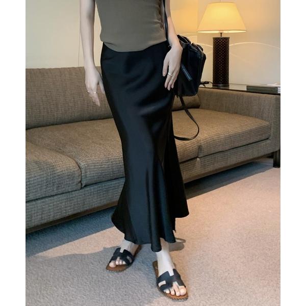 スカート 「Jasmine」シルキーマーメイドスカート