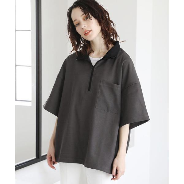 tシャツ ハーフジップポケット付き配色プルオーバー メンズ レディース