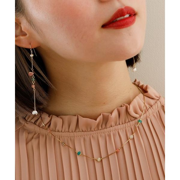 ネックレス JewCas 天然石＆ガラスUp cycle line ネックレス「JC4430」 レデ...