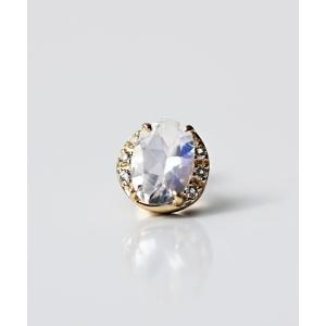 ピアス K10　Halo　シングルピアス レディース