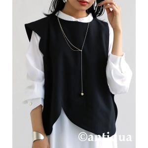 ベスト ジレ ウェービーカットデザインベスト レ...の商品画像