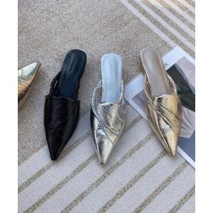 レディース ローファー metallic cone mule  / メタリックコーンミュール，サンダル｜zozo