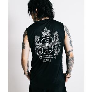 ラッシュガード メンズ 「ムラサキスポーツ別注」DEVILOCK/デビロック UVケア 水陸両用/ユーティリティ バックプリントタンクトップ/ラッシュ｜zozo