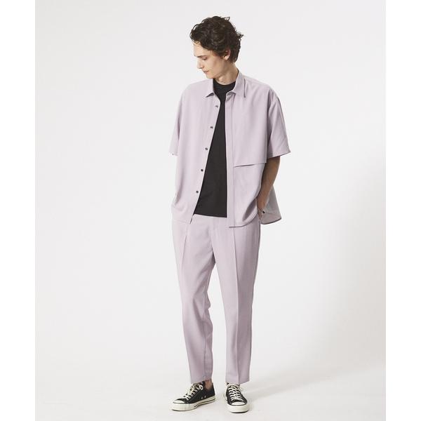 セットアップ 「WHITE LINE /上下2点セット/セットアップ対応」トロミ ヨーク 半袖シャツ...