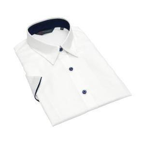 レディース 形態安定ノーアイロン レギュラー 半袖ビジネスワイシャツ