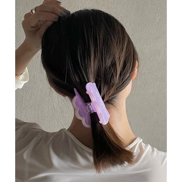 ヘアクリップ 「Kukulu TOKYO」なみなみ シルエット バイカラー バンスクリップ