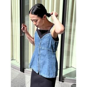キャミソール デニムデザインキャミ