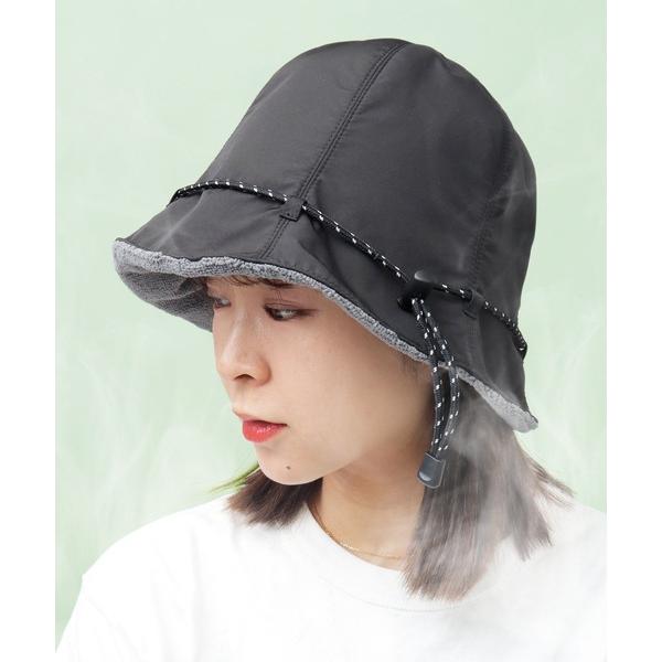 帽子 ハット 撥水ポリエステル 裏パイル 2WAY 巾着 サウナハット A.M.S.別注モデル メン...