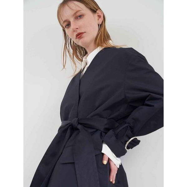 ジャケット ノーカラージャケット ノーカラーナイロンジャケット レディース