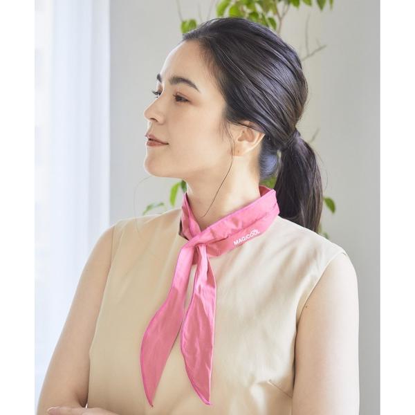 「冷たさダントツ！」 MAGI COOL マジクール 冷感持続スカーフ 無地 / 水だけ簡単冷却 /...