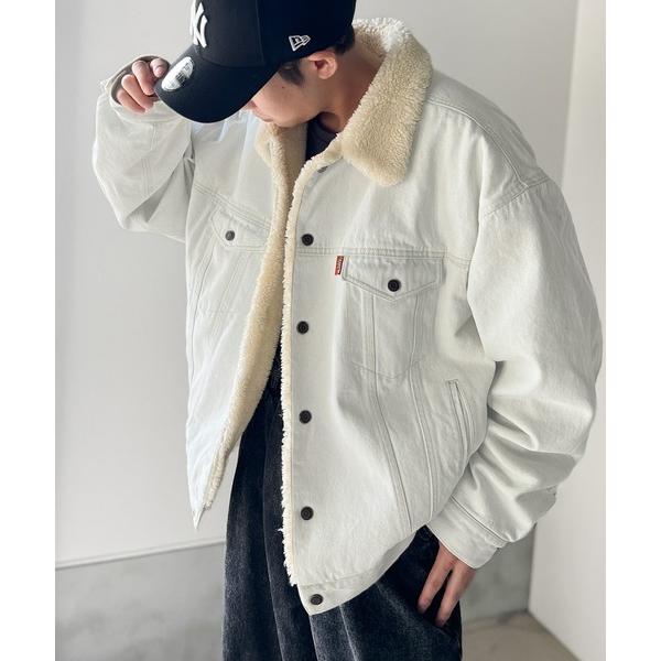 ブルゾン アウター 「JaVa ジャバコラボ」ヴィンテージライクの主役級アウター 襟ボアデニムジャケ...