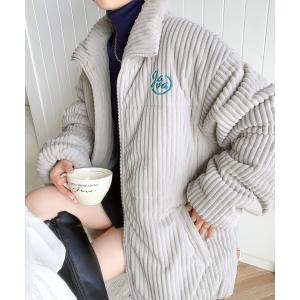 ジャケット ブルゾン 《Javaジャバコラボ》たっぷりもこもこ感。JAVA刺繍中綿コールJK