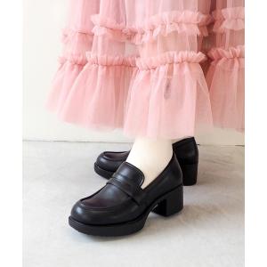 ローファー 軽量│厚底ローファー　8510097 レディース