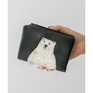 財布 レディース 「WEB限定」白くま刺繍折り財布｜zozo