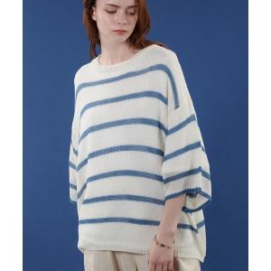 ニット MESH BORDER KNIT / メッシュボーダーニット｜zozo