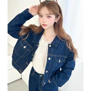 BLANC FICELLE デニムジャケット gジャン カットオフ オーバーサイズ