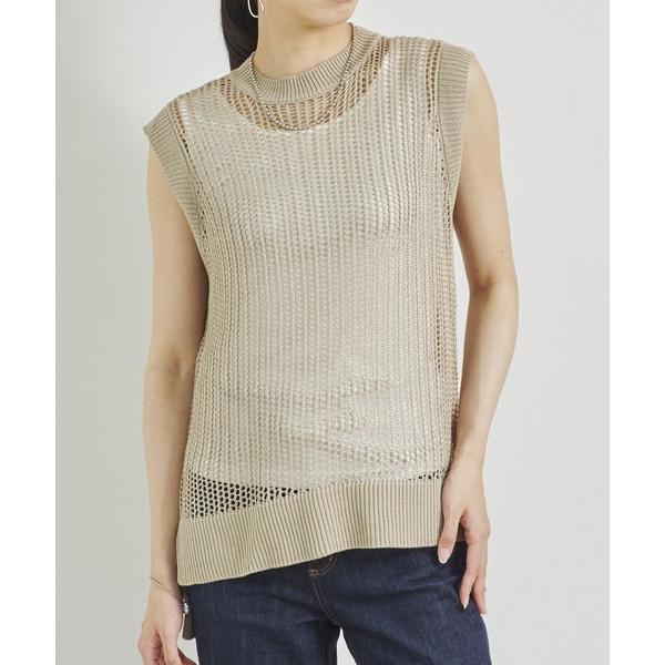 ベスト ジレ 「Fizz/フィズ」　メッシュ編みニットベスト レディース