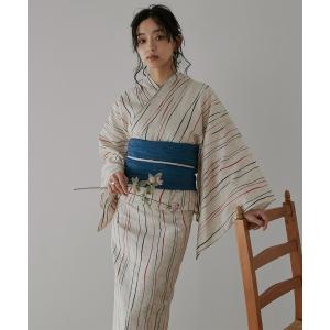 utatane  浴衣3点セット 綿麻 水色の朝顔 utatane 浴衣 浴衣3点セット 綿麻 水色の朝顔 レディース