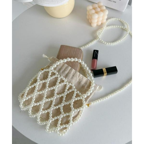 ショルダーバッグ バッグ パール2WAYミニショルダーバッグ レディース