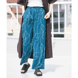 パンツ ドローイングプリントパンツ