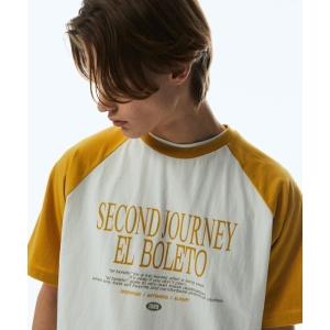 tシャツ A'GEM/9 × .kom「Express Holiday/エクスプレスホリデー」2ND JOURNEY RAGLAN HALF T-SH