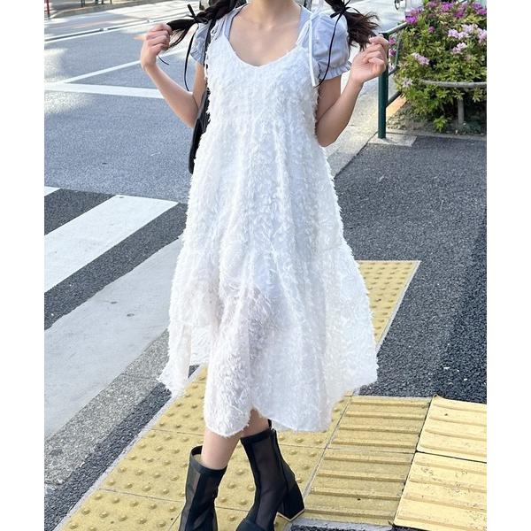 ワンピース フリンジシアーキャミワンピ