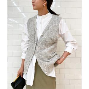 ベスト レディース パールニットベスト
