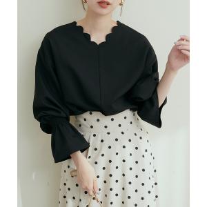シャツ ブラウス WEB限定アイテム / 2wayスカラップブラウス
