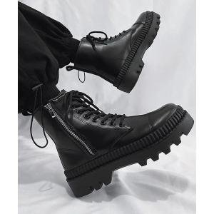 ARCHIVER ブーツ 「Bz」ハイソールPU合皮厚底スニーカー/ブーツ メンズ