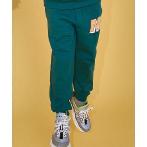 MSGM KIDS パンツ NEWブラッシュストロークロゴ スウェットパンツ