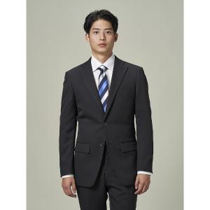 セットアップ 「上下ウォッシャブル」2釦セットアップスーツ「クラシコ」シャドウストライプ　ブラック メンズ