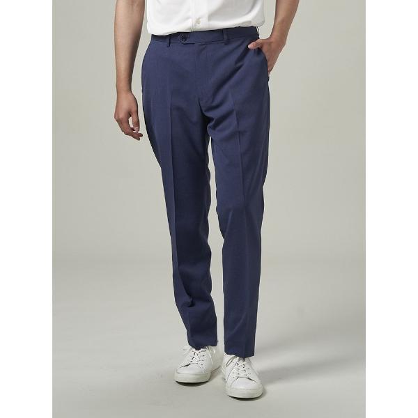 スラックス スマートクールスラックス　千鳥　ネイビー メンズ