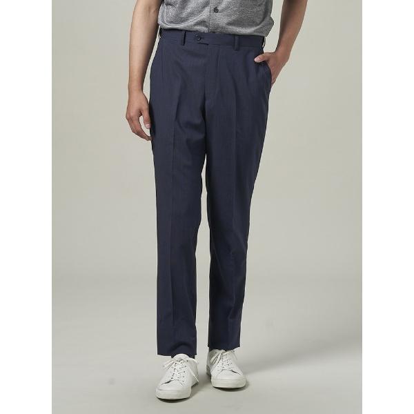 スラックス スマートクールスラックス　ピンヘッド　グレー/ネイビー メンズ