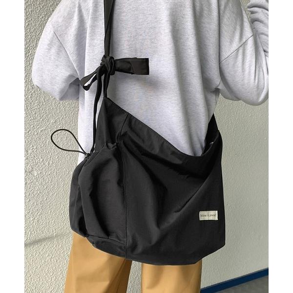 ショルダーバッグ バッグ ナイロン 大容量 リボン 結びハンドル ショルダーバッグ レディース メン...