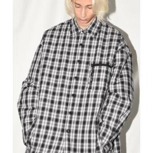 メンズ アウター レトロカーディガン”ネルシャツ チェック ジャケットコート/Padded retro shirt jacket｜zozo