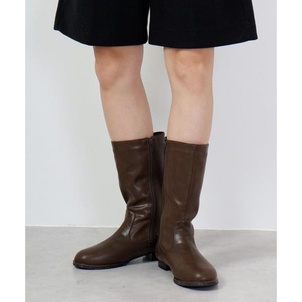 ブーツ RELAXIS　防滑・暖か　カジュアルハーフブーツ レディース