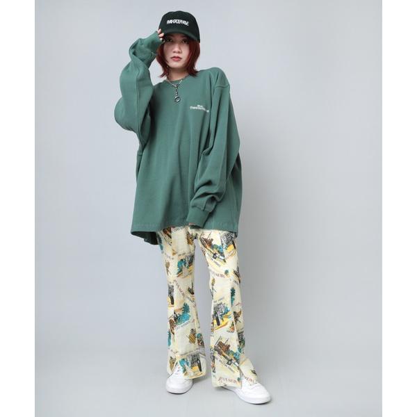 パンツ R4131 メモリアルＭＡＰコンパクトフレアー レディース