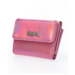 財布 METALLIC FAUX LEATHER MINI WALLET