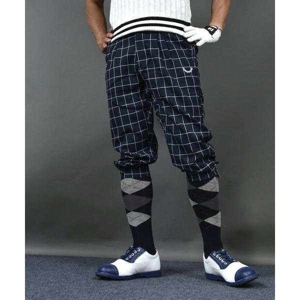 ゴルフ ストレッチ ニッカボッカーズゴルフウェア ウィンドウペン ゴルフパンツ メンズ