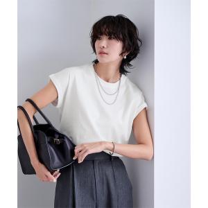tシャツ 半袖 汗染み防止ダブルカフスTシャツ レディース