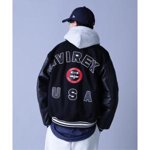 ジャケット スタジャン メンズ SIGNATUR VARSITY JACKET / シグネチャー バーシティ ジャケット / AVIREX / アヴィ｜zozo