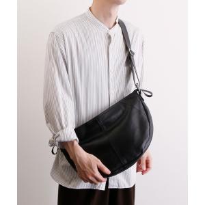 ショルダーバッグ BICASH ビカーシ / レザーラウンドショルダーバッグ 牛革 ユニセックス /  B861 メンズ レディース