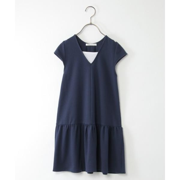 ワンピース 鹿の子フェイクワンピース（120~160cm） キッズ 子供服 女の子