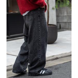 ジーンズ WEGO/スケーターズ タックワイドデニムパンツ メンズ レディース