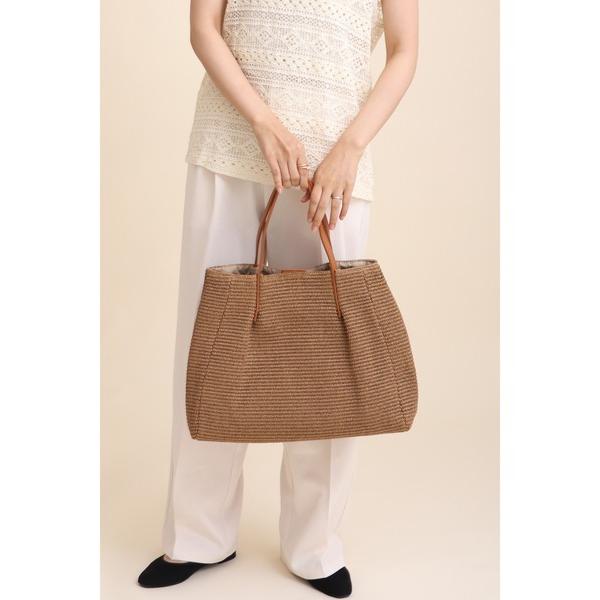 かごバッグ カゴバッグ 「イタリア製」本革ハンドル 2WAY かごバッグ (大)