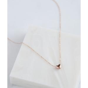 ネックレス K10 YG/PG ハート ネックレス「queite」 レディース
