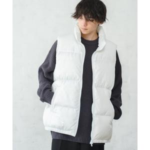 ダウンベスト ダウン WEGO/ハイネックエコダウンベスト